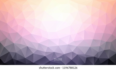 Polygon Pink Warm Light. Polygonal Hex color Gradient for Background. Texture Background. Vector Illustration EPS10 file.