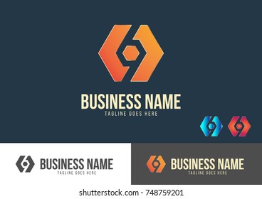 Polygon Point Logo Template Design Vector 