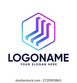 Polygon Premium Vektor Logo Design