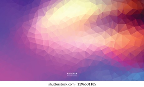 Polygon Purple Bright. Polygonal Hex color Gradient for Background. Texture Background. Vector Illustration EPS10 file.