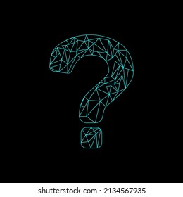 polygon question mark geometric strokes symbol question mark icon