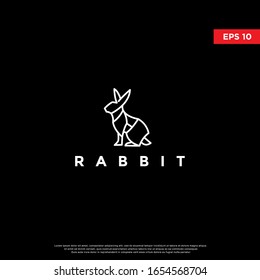 polygon rabbit logo. modern icon, template design