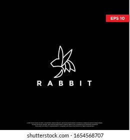 polygon rabbit logo. modern icon, template design
