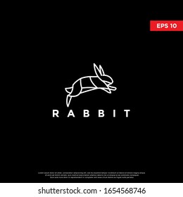 polygon rabbit logo. modern icon, template design