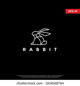 polygon rabbit logo. modern icon, template design