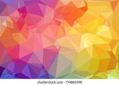 Polygon Rainbow Color Art