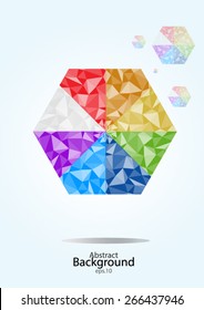  polygon rainbow colorful abstract vector  background 