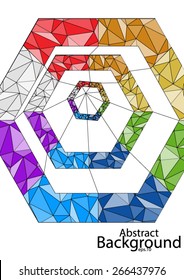  polygon rainbow colorful vector abstract background 