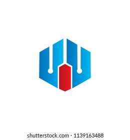 polygon shape business technology logo