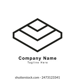 Polygon shape creative logo design icon