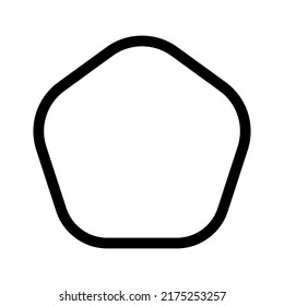 Polygon shape, element with rounded corners