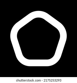 Polygon shape, element with rounded corners