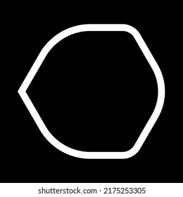 Polygon shape, element with rounded corners