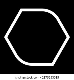 Polygon shape, element with rounded corners