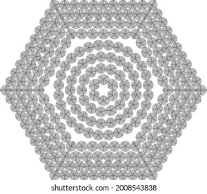 Polygonform Indianermandala-Polargittermuster