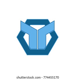 polygon shape letter y logo