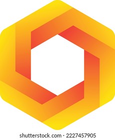 Polygon Shape logo design Vector