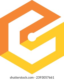 polygon shape technology simple icon logo