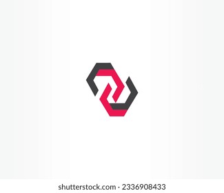 polygon shape vector concept logo design icon