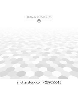 Polygon shapes perspective background vector illustration