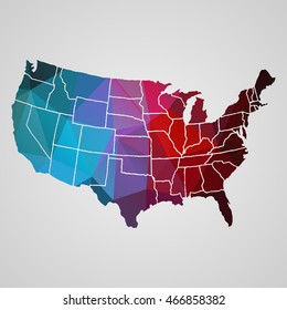 Polygon Shapes Usa Stock Vector (Royalty Free) 466858382 | Shutterstock