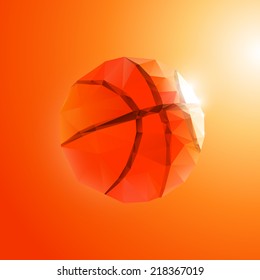 Polygon shiny basketball