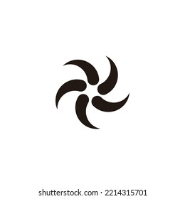 Polygon, splashes, rotation geometric symbol simple logo vector