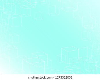 Polygon square shape digital art pattern abstract wire frame background vector