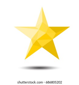 Polygon Star Icon on white background