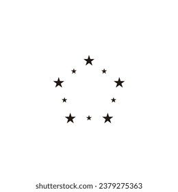 Polygon, stars, figure geometric symbol simple logo vector