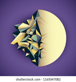 Polygon style abstraction in soft colors. Vector illustration.