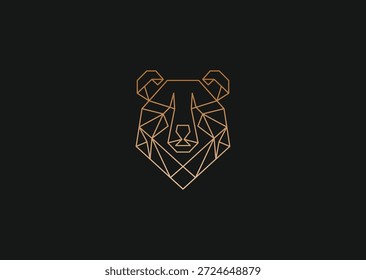 Un diseño de oso de estilo polígono que simboliza la resistencia en bruto, la estructura geométrica, la forma audaz y el impacto visual moderno
