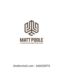 polygon style contruction logo design 