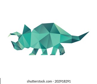 Polygon style dinosaur vector