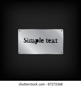 polygon texture pattern with metal frame. Vector