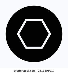 Polygon Tool Icon, Hexagon Shape, 