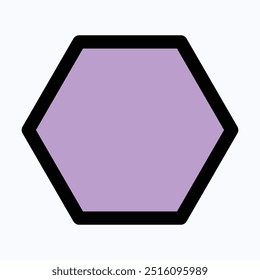 Polygon Tool Icon, Hexagon Shape, 