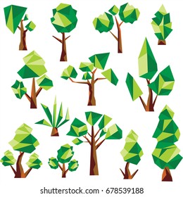 Polygon tree Clip Art