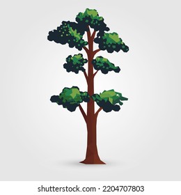 polygon tree, modern vector illustration, isolated