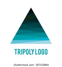 POLYGON TRIANGLE LOGO ICON TEMPLATE