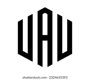 Logo-Design für Polygon UAU-Zeichen, Vektorgrafik