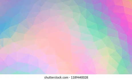 Polygon unicorn color. Vector Illus EPS10.