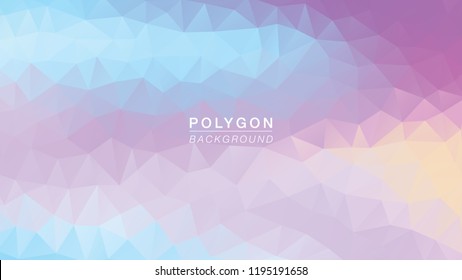 Polygon Unicorn Soft Rainbow. Polygonal for Background. Vector Illus EPS10