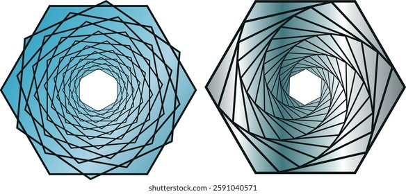 polygon vector art with color version