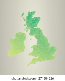 Polygon Vector Of The British Isles