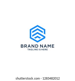 Polygon Vector Logo Template Stock Vector (Royalty Free) 1283482012 ...