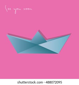 polygon vector ship postcard motivate
