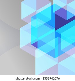 polygon and wave abstract background vector illustration