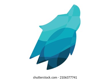 Polygon Wolf Head Logo Symbol Design. Vector Logo Template. A modern badge of premium wolf head silhouette insignia with gradient polygons. Classic heraldry sport wolf mascot monogram emblem. EPS10