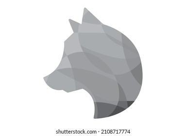 Polygon Wolf Head Minimal Logo Symbol Design. Vector Logo Template. A Modern Badge Of Premium Wolf Head Silhouette Insignia With Gradient Polygons. Royal Heraldry Sport Wolf Mascot Dog Monogram Emblem